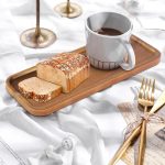 Solid Wood Serving Trays Wooden Server Platter Rectangular Charcuterie Board Home Room Coffee Cheese Appetizer Table Farmhouse Serving Decor (12 x4 Inch) - Image 2